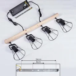 Lampes Vintages & Rétros-hofstein Suspension Uatuasa Brun, Noir, 4 lumières