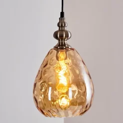 hofstein Suspension Uddebo Nickel mat, Noir, 1 lumière