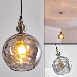 hofstein Suspension Uddebo Nickel mat, 1 lumière