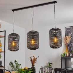 Lampes Industrielles-hofstein Suspension Uguay Noir, 3 lumières