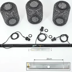 Lampes Industrielles-hofstein Suspension Uguay Noir, 3 lumières