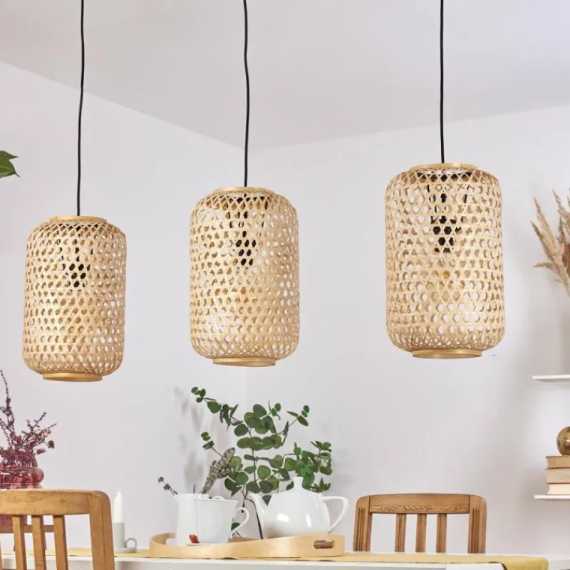 Style Boho-Chic-hofstein Suspension Uguay Noir, 3 lumières