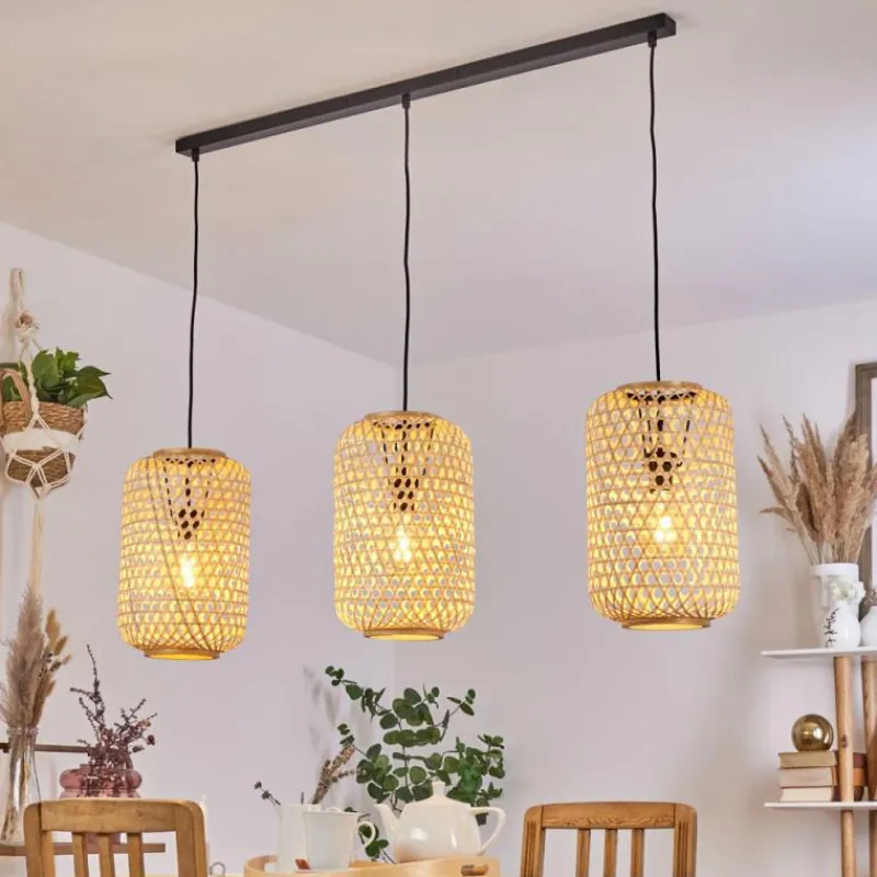 Style Boho-Chic-hofstein Suspension Uguay Noir, 3 lumières