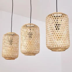 Style Boho-Chic-hofstein Suspension Uguay Noir, 3 lumières
