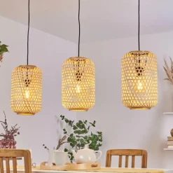 Style Boho-Chic-hofstein Suspension Uguay Noir, 3 lumières