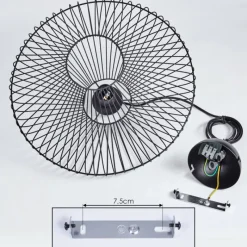 hofstein Suspension Unafo Noir, 1 lumière