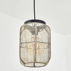 Lampes En Tissu-hofstein Suspension Vallito Noir, 1 lumière
