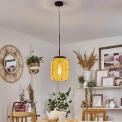 Lampes En Tissu-hofstein Suspension Vallito Noir, 1 lumière