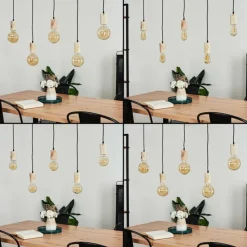 Lampes Vintages & Rétros-hofstein Suspension Vasanello Noir, 5 lumières