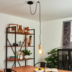 Luminaires Scandinaves-hofstein Suspension Vasanello Noir, 1 lumière