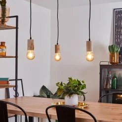 Lampes Vintages & Rétros-hofstein Suspension Vasanello Noir, 3 lumières