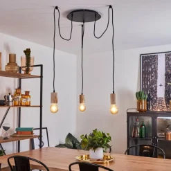 Lampes Vintages & Rétros-hofstein Suspension Vasanello Noir, 3 lumières