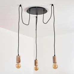 Lampes Vintages & Rétros-hofstein Suspension Vasanello Noir, 3 lumières