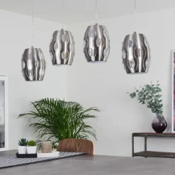 hofstein Suspension Ventimiglia Nickel mat, 4 lumières