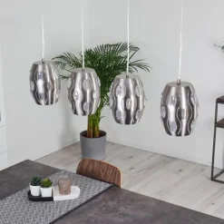 hofstein Suspension Ventimiglia Nickel mat, 4 lumières
