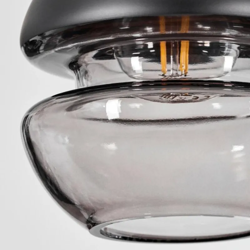 Suspension Verre Fumé-hofstein Suspension Ventosa Noir, 9 lumières