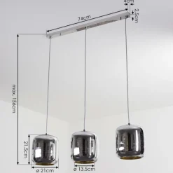 hofstein Suspension Verasara Chrome, 3 lumières