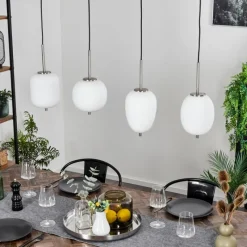 hofstein Suspension Verbania Blanc, 4 lumières