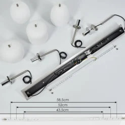 hofstein Suspension Verbania Blanc, 4 lumières