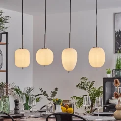 hofstein Suspension Verbania Blanc, 4 lumières