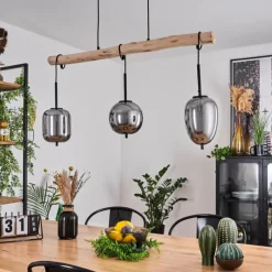 Luminaires Scandinaves-hofstein Suspension Verbania Écru, Noir, 3 lumières