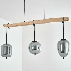Luminaires Scandinaves-hofstein Suspension Verbania Écru, Noir, 3 lumières