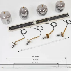 hofstein Suspension Verbania Laiton, 4 lumières