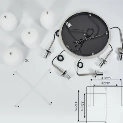 hofstein Suspension Verbania Nickel mat, 5 lumières