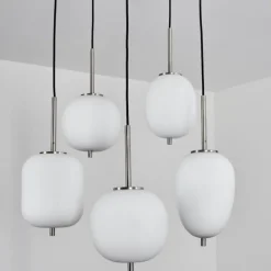 hofstein Suspension Verbania Nickel mat, 5 lumières