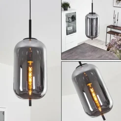 hofstein Suspension Verbania Noir, 1 lumière