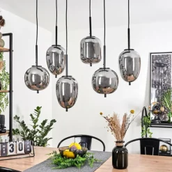 hofstein Suspension Verbania Noir, 6 lumières