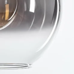 Suspension Verre Fumé-hofstein Suspension Verre 20 cm, 25 cm, 30cm Koyoto Clair, Fumé, 3 lumières