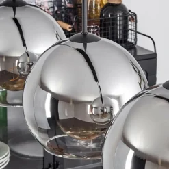 Suspension Verre Fumé-hofstein Suspension Verre 25 cm Koyoto Clair, Fumé, 4 lumières