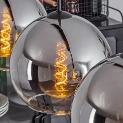 Suspension Verre Fumé-hofstein Suspension Verre 25 cm Koyoto Clair, Fumé, 4 lumières