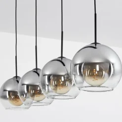 Suspension Verre Fumé-hofstein Suspension Verre 25 cm Koyoto Clair, Fumé, 4 lumières