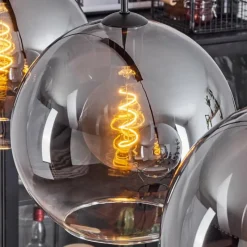 Suspension Verre Fumé-hofstein Suspension Verre 30 cm Koyoto Clair, Fumé, 3 lumières