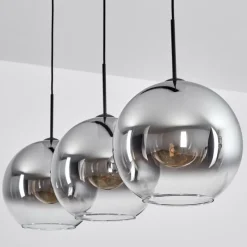 Suspension Verre Fumé-hofstein Suspension Verre 30 cm Koyoto Clair, Fumé, 3 lumières