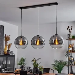 Suspension Verre Fumé-hofstein Suspension Verre 30 cm Koyoto Clair, Fumé, 3 lumières