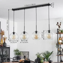 hofstein Suspension Verre 25 cm Koyoto Clair, 4 lumières