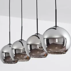 Suspension Verre Fumé-hofstein Suspension Verre 25 cm Koyoto Chrome, Fumé, 4 lumières