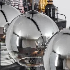 Suspension Verre Fumé-hofstein Suspension Verre 30 cm Koyoto Clair, Fumé, 4 lumières