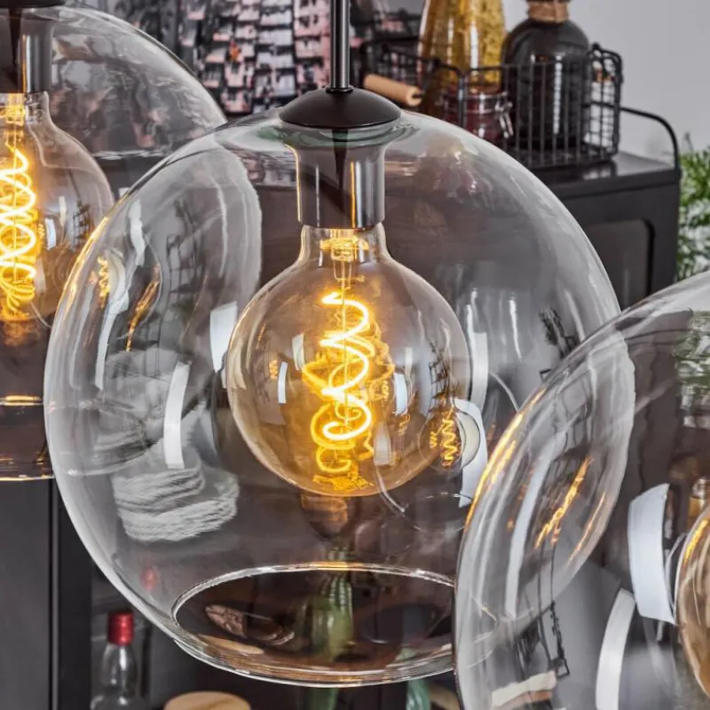 hofstein Suspension Verre 30 cm Koyoto Clair, 4 lumières