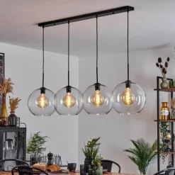 hofstein Suspension Verre 30 cm Koyoto Clair, 4 lumières