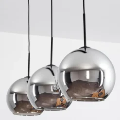 Suspension Verre Fumé-hofstein Suspension Verre 25 cm Koyoto Chrome, Fumé, 3 lumières