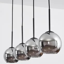 Suspension Verre Fumé-hofstein Suspension Verre 15 cm Koyoto Chrome, Fumé, 4 lumières