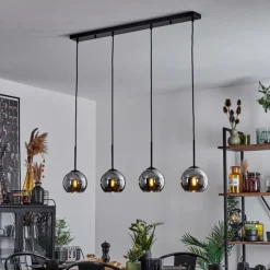 Suspension Verre Fumé-hofstein Suspension Verre 15 cm Koyoto Chrome, Fumé, 4 lumières