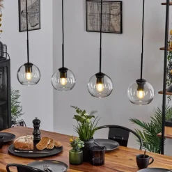 hofstein Suspension Verre 15 cm Koyoto Clair, 4 lumières