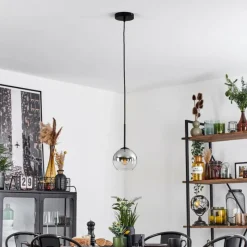 Suspension Verre Fumé-hofstein Suspension Verre 15 cm Koyoto Chrome, Clair, Fumé, 1 lumière