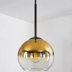 hofstein Suspension Verre 15 cm Koyoto Or, Clair, 1 lumière