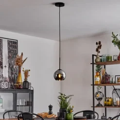 Suspension Verre Fumé-hofstein Suspension Verre 15 cm Koyoto Chrome, Fumé, 1 lumière